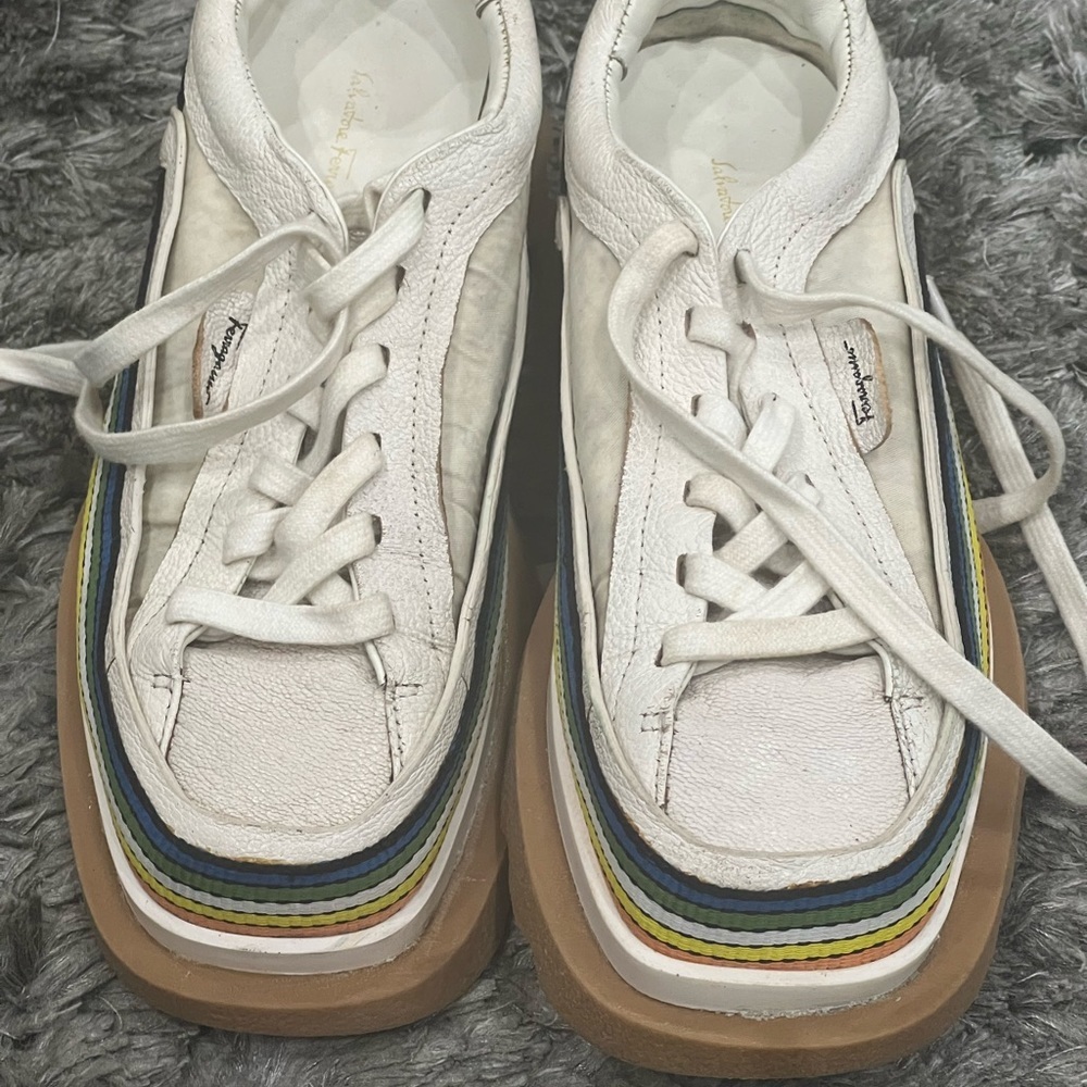Salvatore Ferragamo Degrees Rainbow Sneaker Shoes - Picture 9 of 11